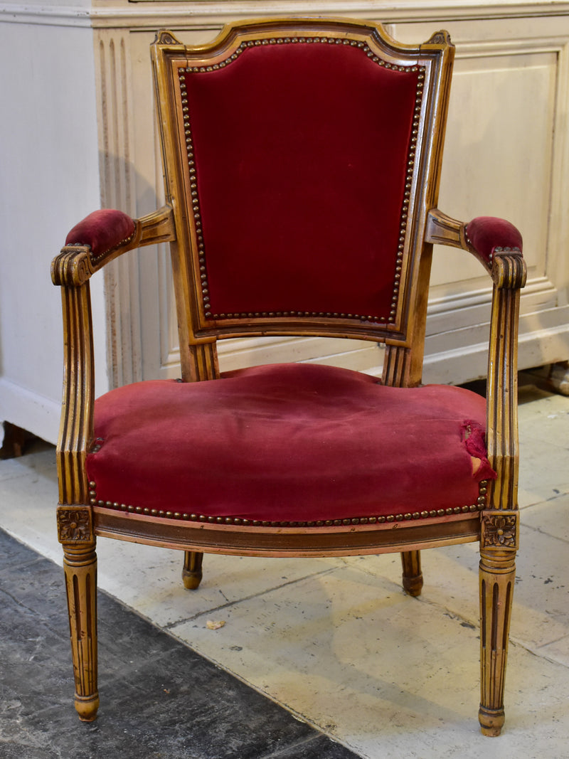 Pair of 19th century Louis XV armchairs