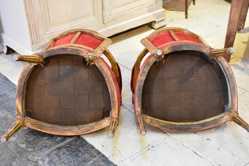 Pair of 19th century Louis XV armchairs