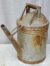 Rustic antique French watering can - zinc