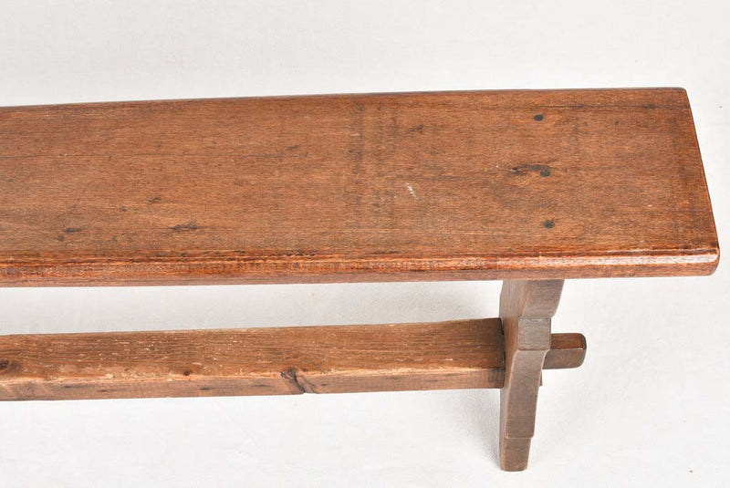 Pair of antique French wooden benches 54" for kitchen table