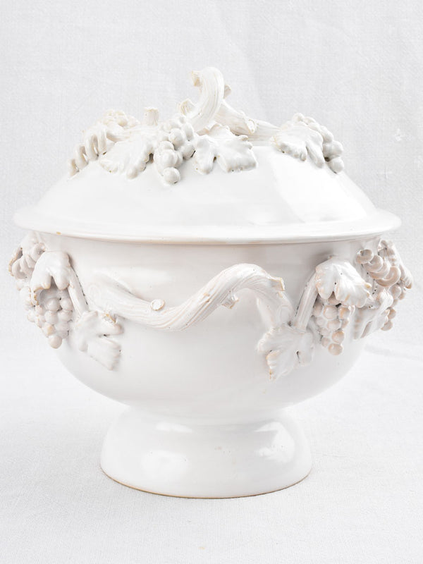 Rare grape vine decorated tureen Tessier