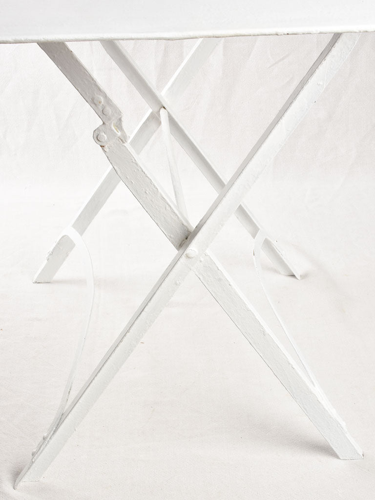 19th century folding rectangular garden table - white 35¾"