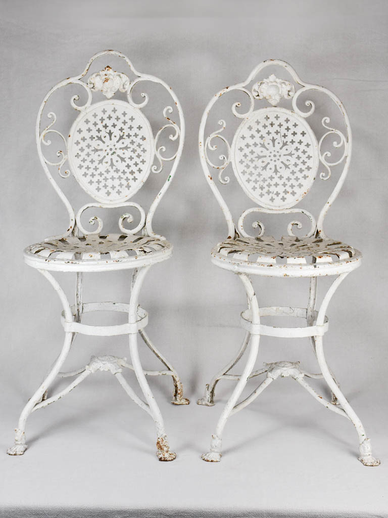 Pair of 19th-century Arras garden chairs