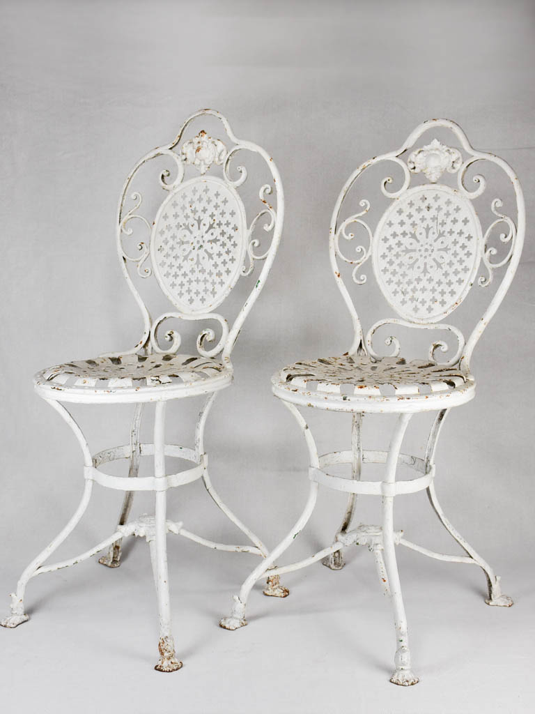 Pair of 19th-century Arras garden chairs