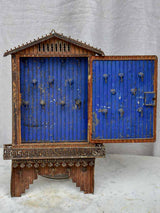 Antique wooden French alpine key box
