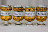Collection of four antique French apothecary jars