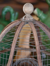 Antique French birdcage with zinc feeders