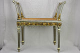 Antique French Louis XVI style bench seat with cane