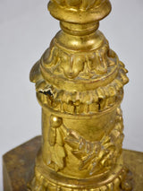 Large 19th century gilt wood candlestick 34¼"