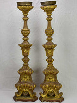 Large pair of 18th Century church altar candlesticks 38¼"