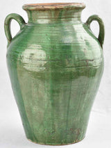Hand-Crafted Green Glaze Antique Confit Pot