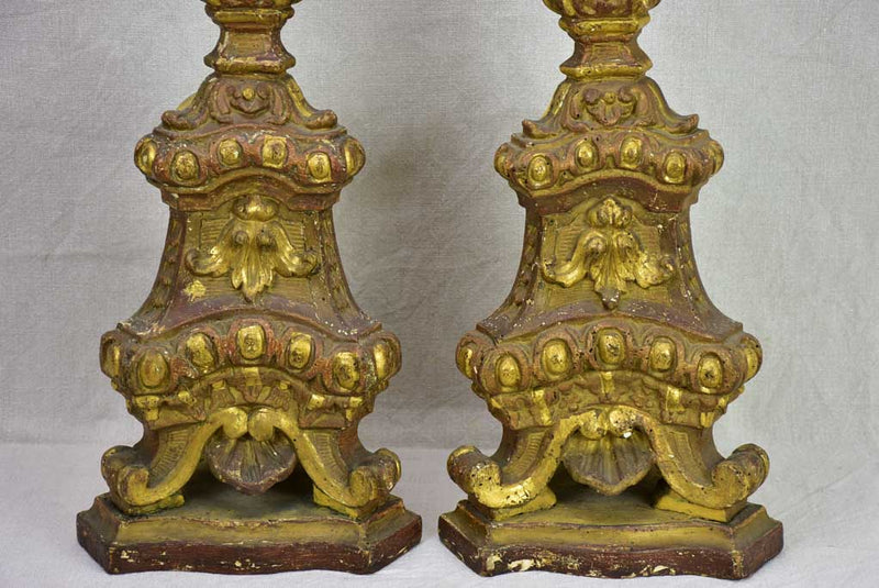 Large pair of 18th Century church altar candlesticks 38¼"