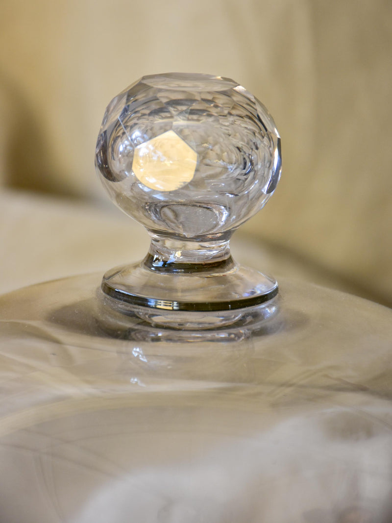 Antique French glass dome from a pâtisserie - clear