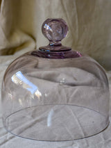 Antique French glass dome from a pâtisserie - violet