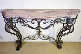 Large Louis XV marble console table