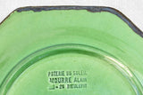 Unique green-glazed octagonal dinnerware collection