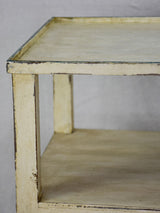 Pretty Louis XV style side table/ night stand with beige and blue patina