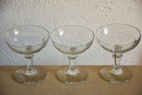 Set of six vintage French champagne glasses