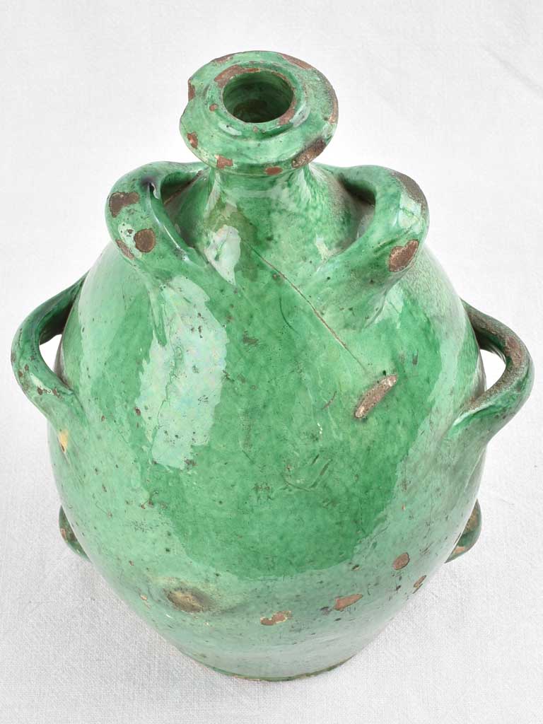 18th century green 'conscience' jug 16¼"