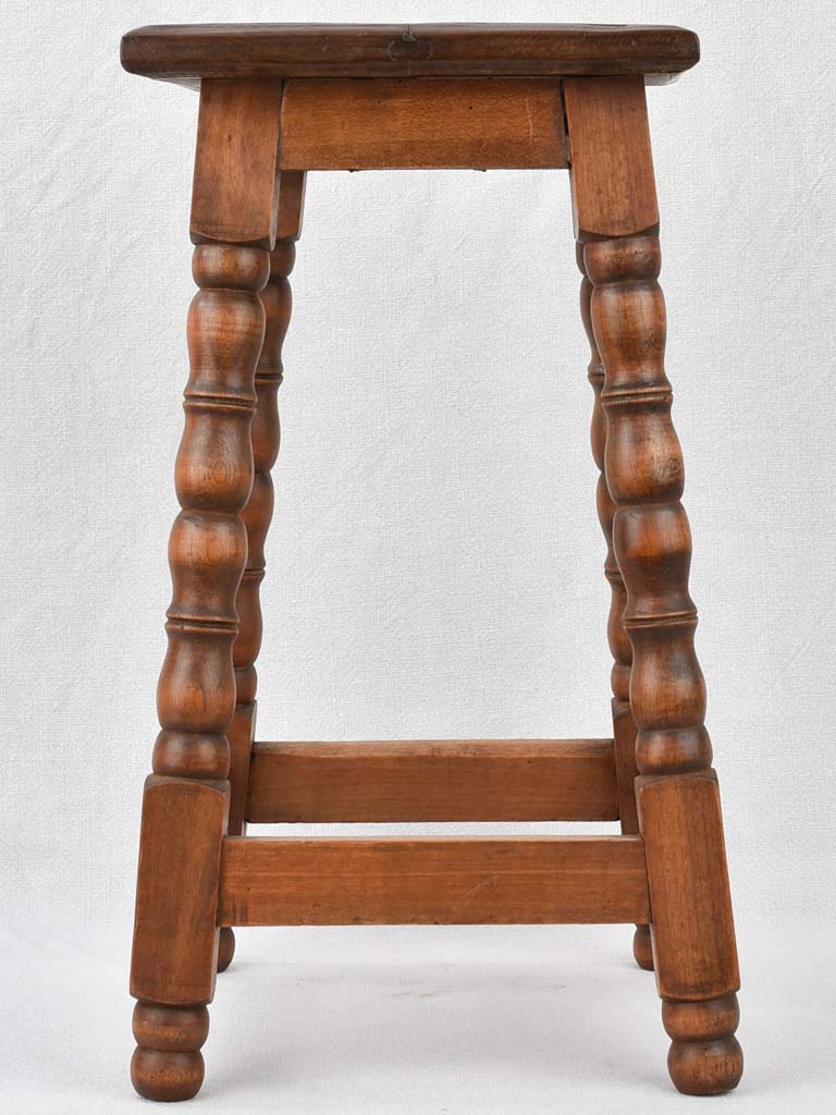 Pair of vintage beech-wood stools 19¾"