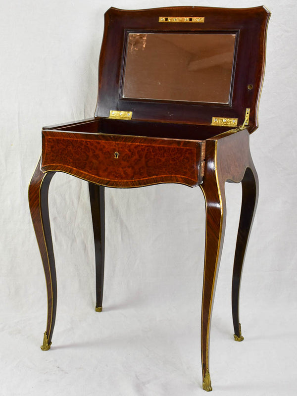 Antique Napoleon III marquetry vanity table