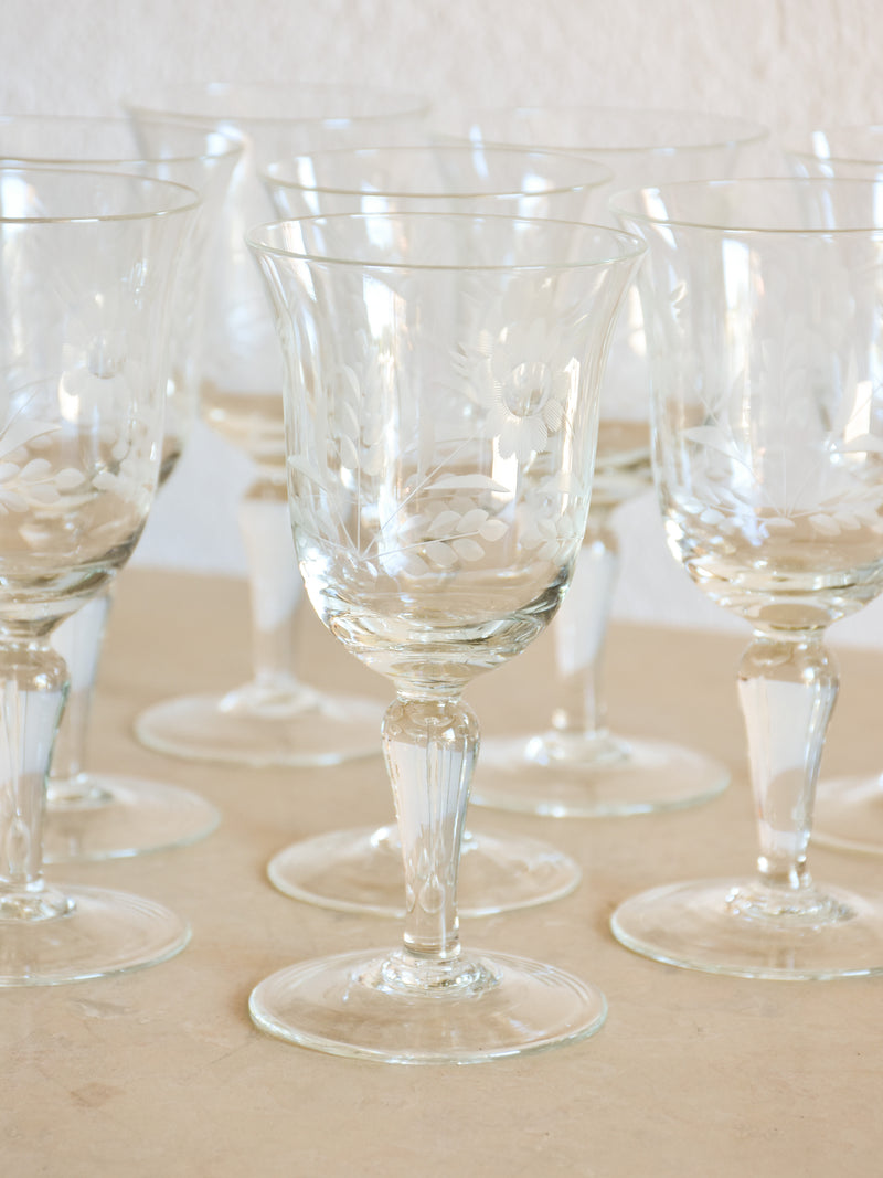 Late 18th Century French Wine Glasses- Set of 8