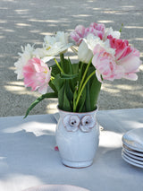Handmade ceramic rosette vase