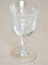 Set of eight vintage French wine glasses – white wine