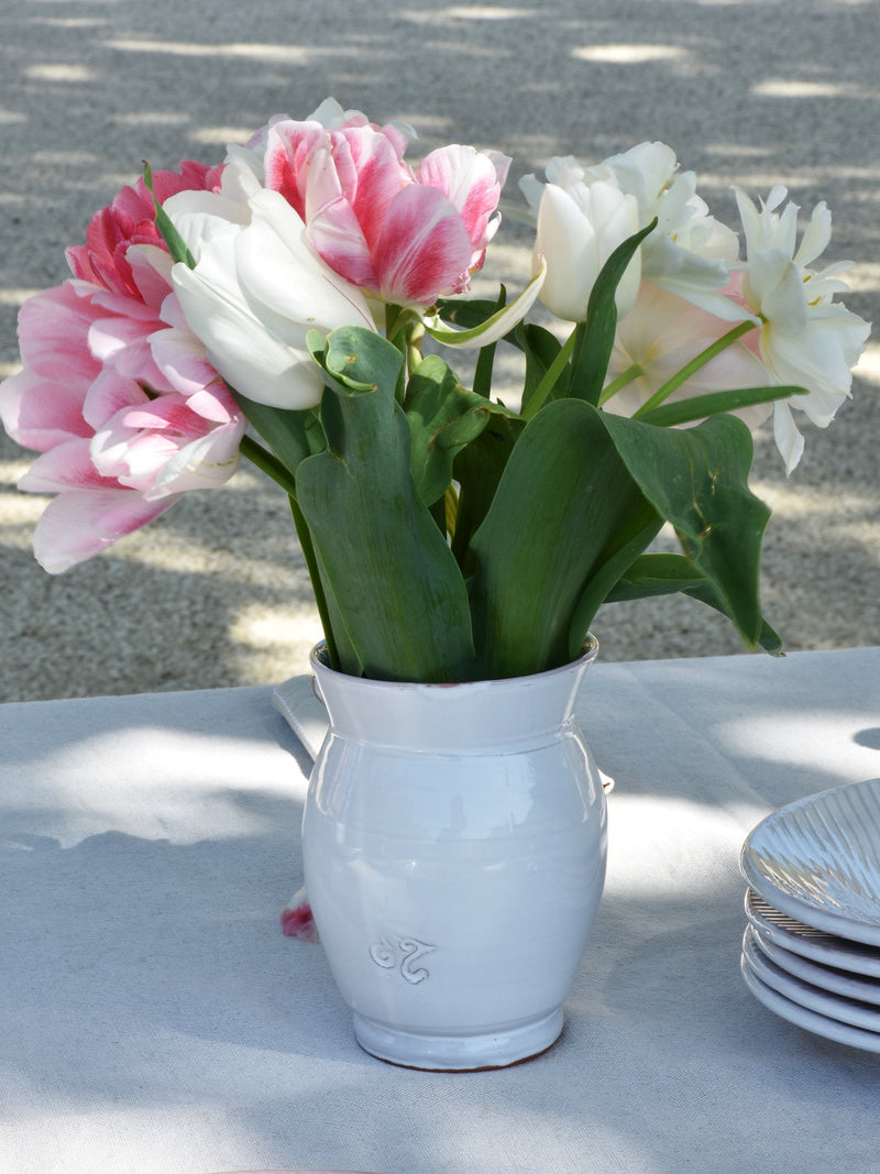 Handmade ceramic rosette vase