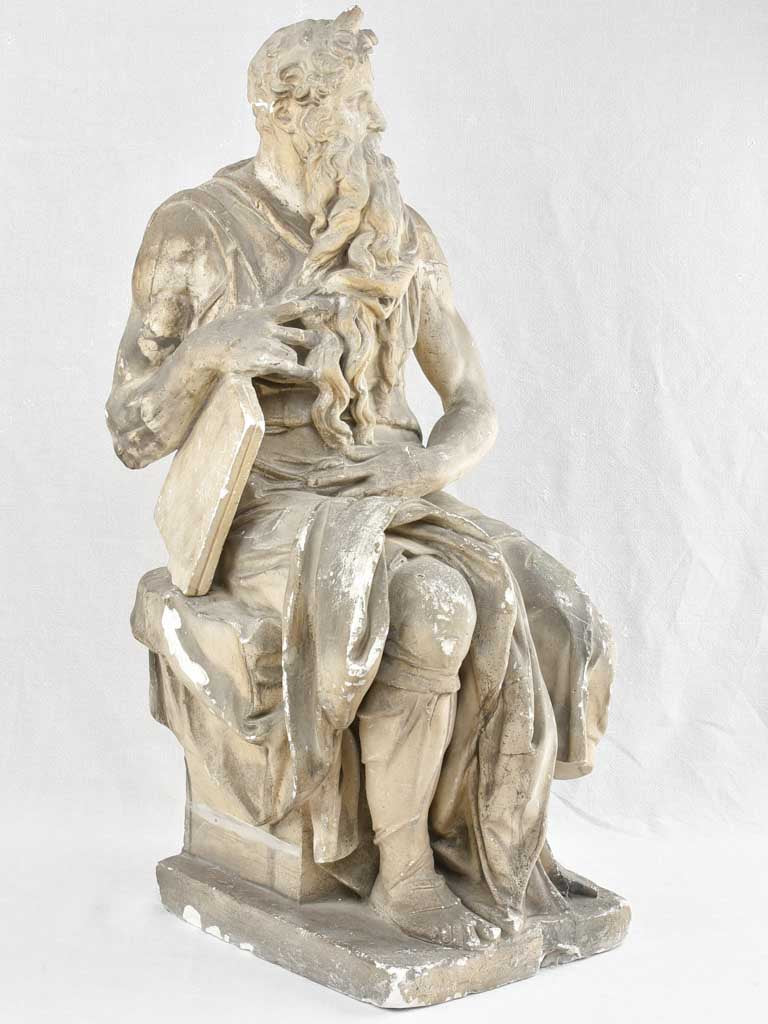 Weathered Michelangelo Moses plaster cast