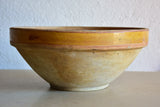 19th century kitchen bowl with ochre glaze