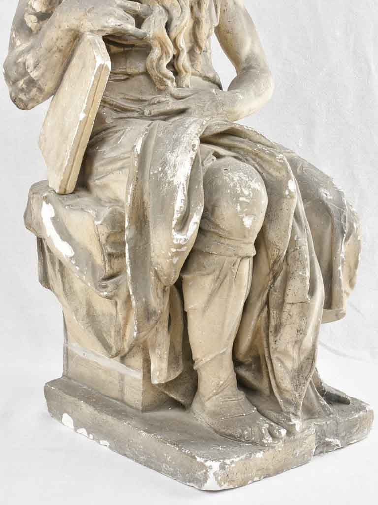 Vintage plaster sculpture of Moses