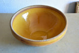 19th century kitchen bowl with ochre glaze