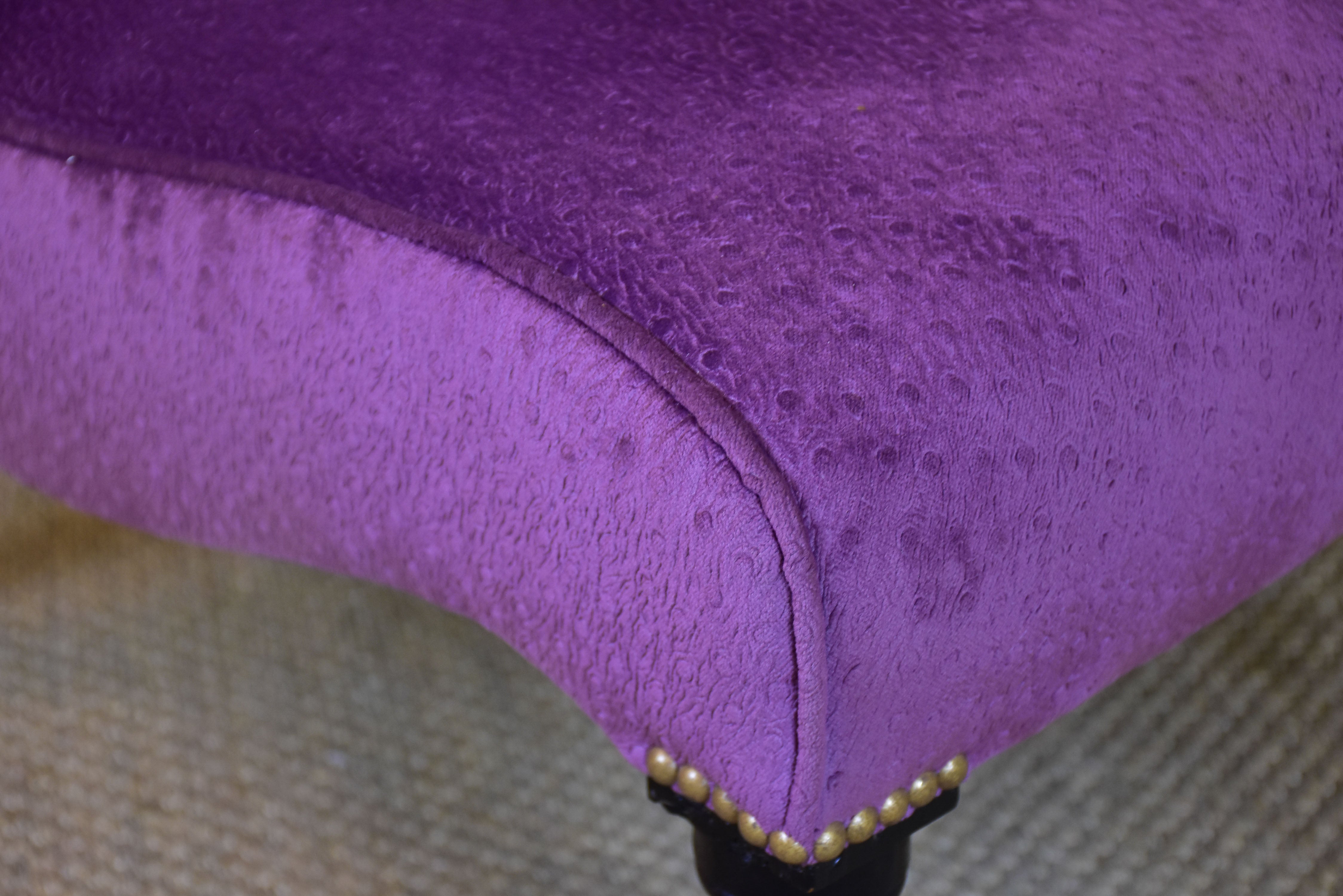 Pair of Napoleon III slipper chairs