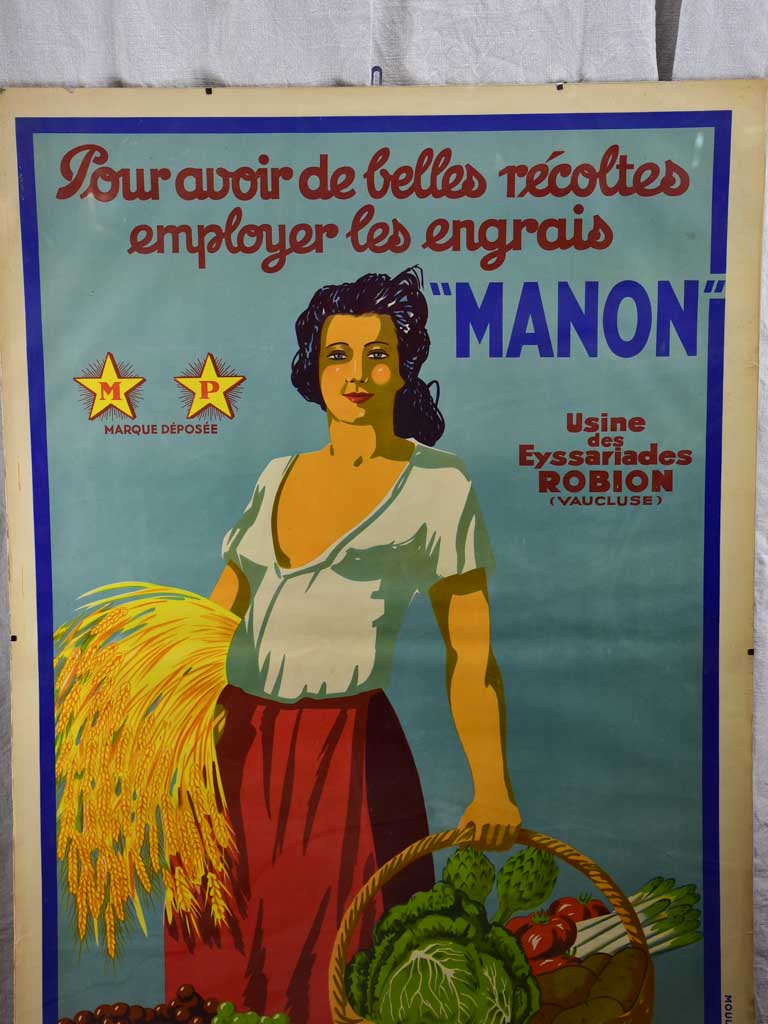 Large vintage French poster, Viano Moullot, Marseille