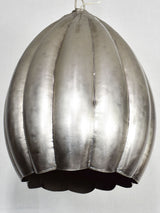 Pair of large vintage pendant lights - tulip shaped 21¾"