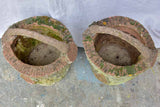 Pair of early 20th Century French faux bois basket planters