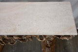 Magnificent carved console with travertine top 52" wide
