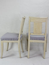 Set of eight early nineteenth-century French dining chairs