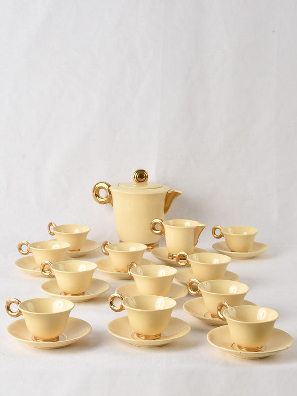 1940s Sarreguemines coffee service - for 11