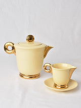 Classic 1950s beige coffee pot and cups