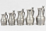 Sturdy tin pitchers with lids
