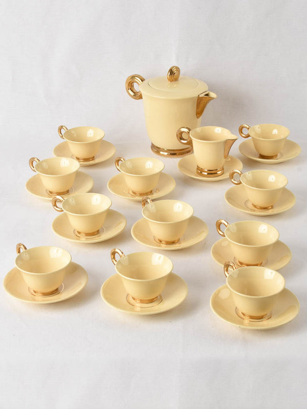 1940s Sarreguemines coffee service - for 11