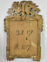 Aged, French Revolution-Themed Crested Mirror
