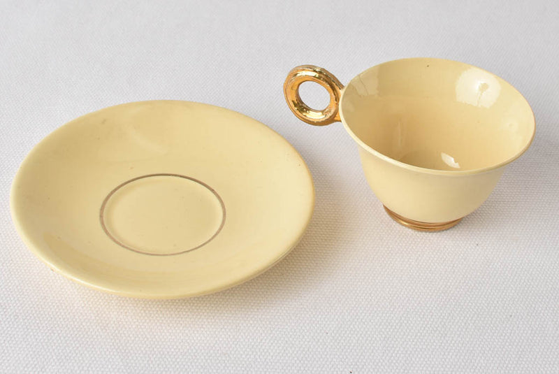 Artistic Sarreguemines French coffee service