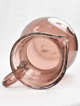 Violet blown glass pitcher - Biot 10¾"