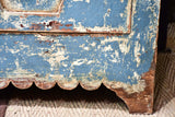 Pair of French buffets with blue patina