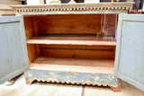 Pair of French buffets with blue patina