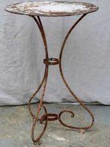 Petite antique French garden table - round