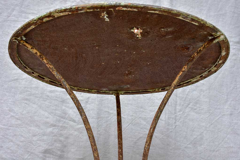 Petite antique French garden table - round